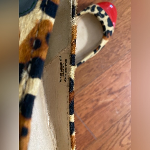 Kate Spade Terry Calf Fur Animal Print Flats - Picture 6 of 12